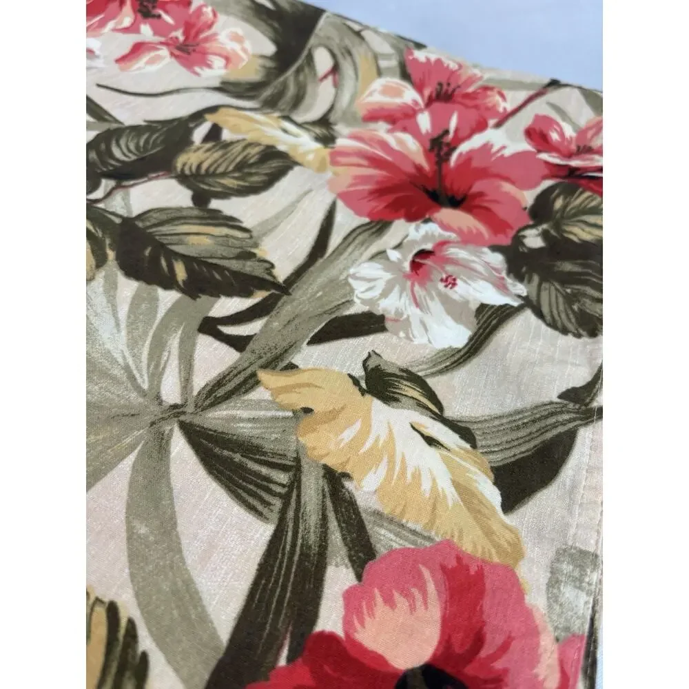 Tropical Hibiscus Tablecloth 60X 100 Cotton